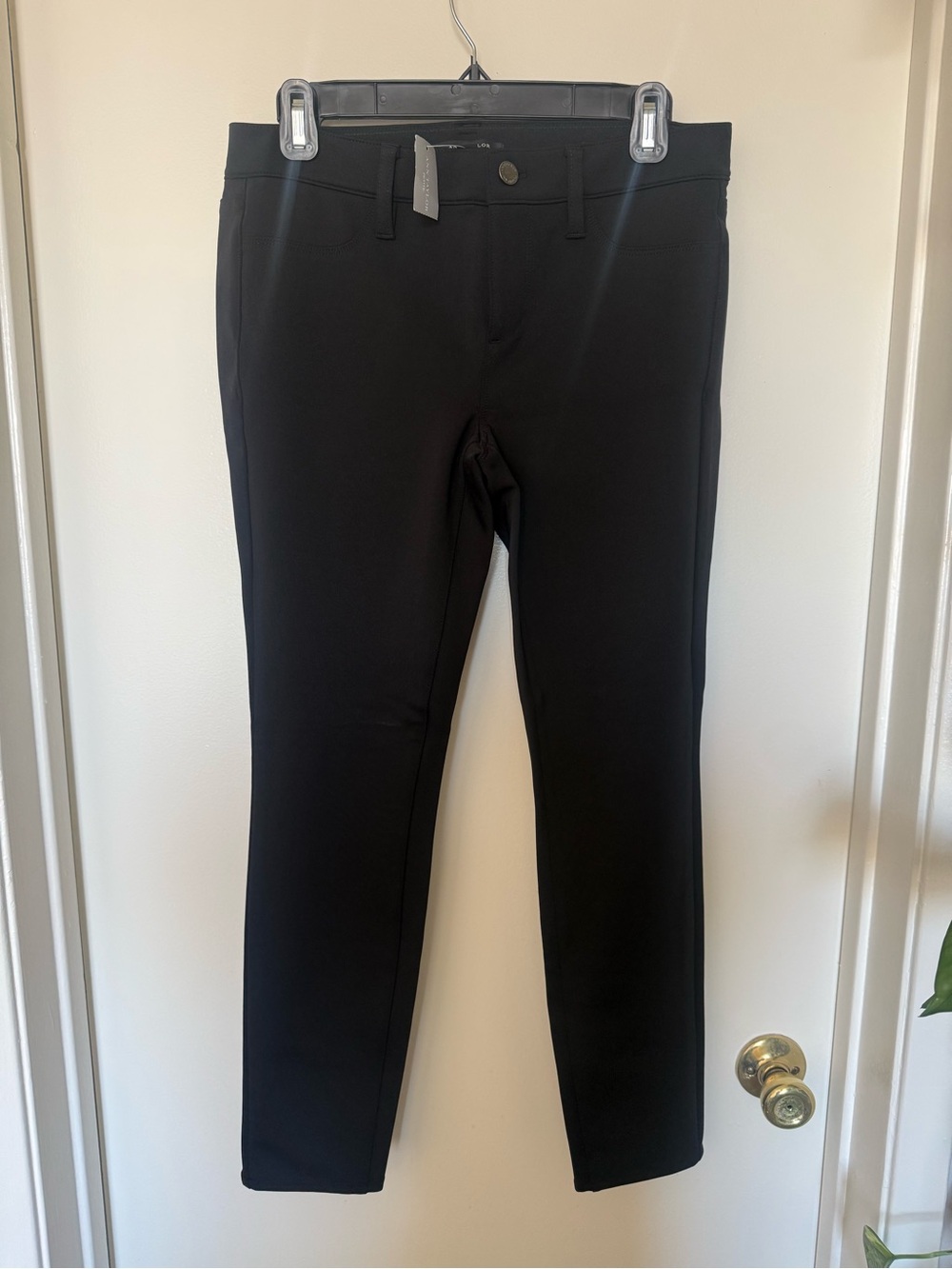 NEW Ann Taylor Petite Black Straight Leg Stretch Pants Size 8P